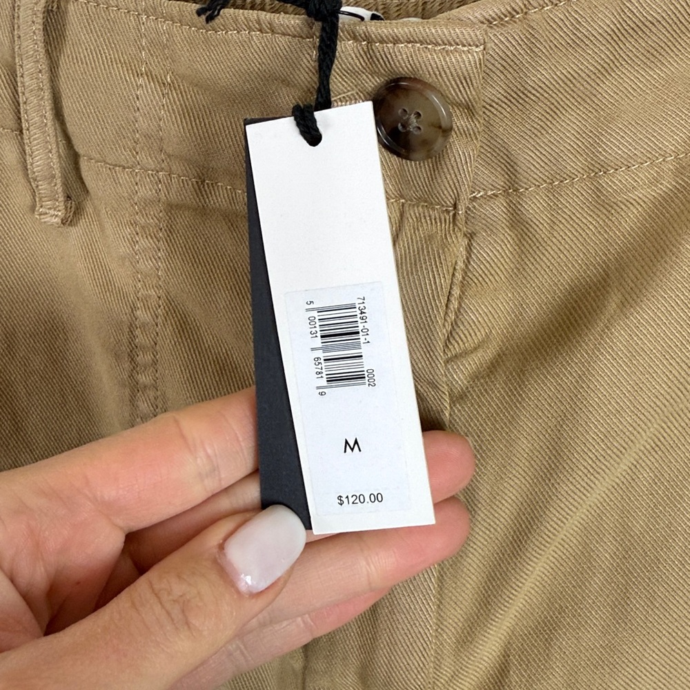 NWT Banana Republic Linen Blend Khaki Utility Ankle Parachute Pants Size Med - Picture 3 of 10